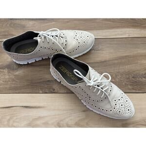 Cole Haan ZEROGRAND Grand.OS Women’s Beige/White Lace-Up Oxford Casual Shoes 8B